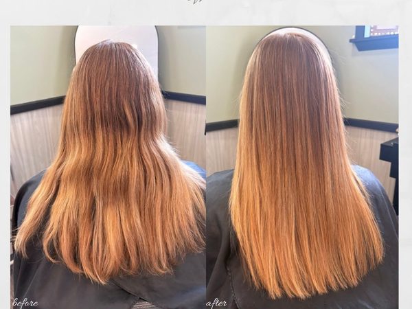 An Amika Pro Smooth treatment before and after by Emily Campbell
