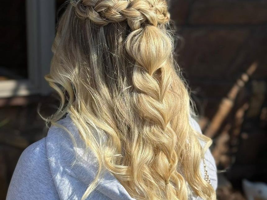 Wedding hair styled at Mane Escape Studio